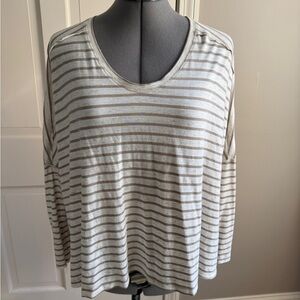 Free People “We the Free” Striped Long Sleeve Tunic Tee